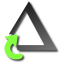 The DeltaLauncher logo, a stylized Greek letter delta with a green shortcut arrow